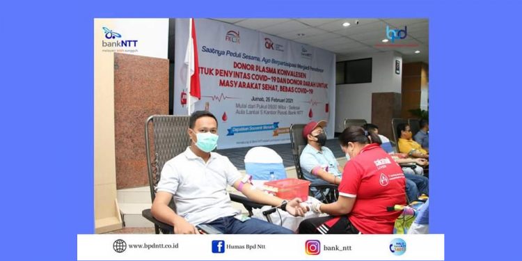 Peduli Terhadap Orang Terpapar Covid-19, Bank NTT Lakukan Aksi Donor Darah Massal