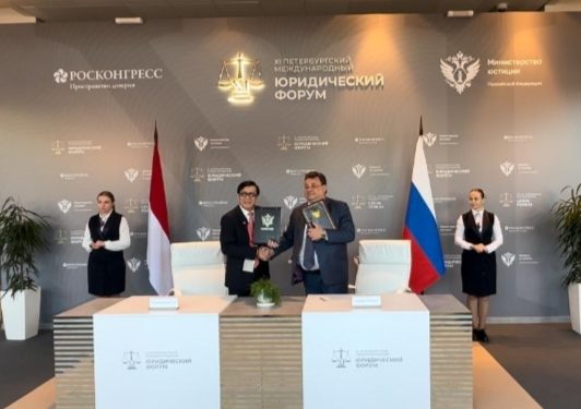 Indonesia dan Rusia MoU Nota Kesepahaman Bidang Hukum