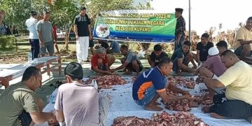 Pelaksanaan Penyembelihan Hewan Kurban di Rutan Kelas IIB Kupang, Kamis 29 Juni 2023