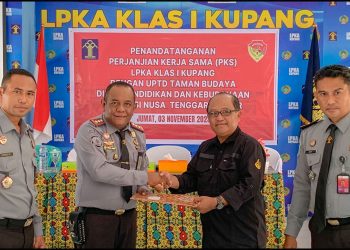 Bersama UPTD Taman Budaya, LPKA Kupang Tandatangani PKS Terkait Pembinaan Anak Binaan