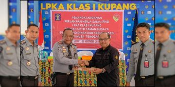 Bersama UPTD Taman Budaya, LPKA Kupang Tandatangani PKS Terkait Pembinaan Anak Binaan