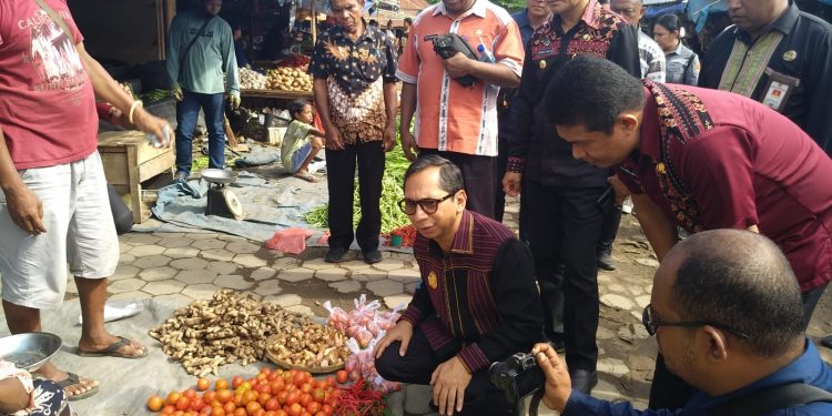 Penjabat Gubernur NTT Tinjau Pasar Alok dan Gudang Beras Bulog Maumere