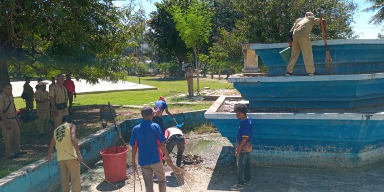 Wujudkan Budaya Bersih, Taman GOR Flobamora Ditata Kembali