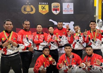 Karateka Polda NTT Berhasil Meraih Medali Pada Kejuaraan Karate Piala Kapolri