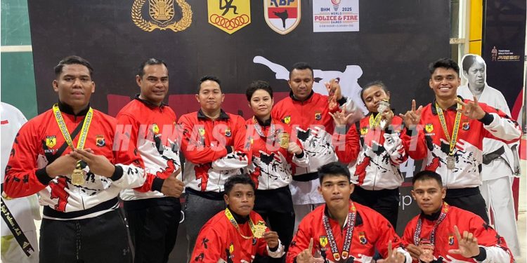 Karateka Polda NTT Berhasil Meraih Medali Pada Kejuaraan Karate Piala Kapolri
