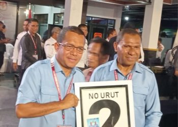 Penarikan Nomor Urut Cagub dan Cawagub, Melki Laka Lena – Jhoni Asadoma Dapat Nomor Urut 2