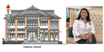 Dukung Pembangunan Gedung PGRI Flotim, Ana Waha Kolin Bantu 50 Sak Semen