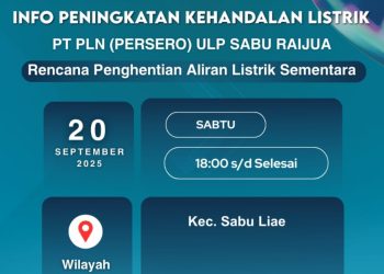 Pemberitahuan Pemeliharaan Mesin PLTD di Sabu Raijua, 20 September 2025