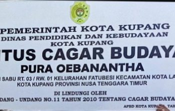 Pura Oebanata Ditetapkan sebagai Situs Budaya, Pemkot Kupang Pasang Tanda Pengenal