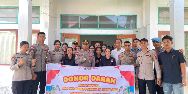 Polres Sabu Raijua Gelar Aksi Donor Darah dalam Rangka HUT Humas Polri