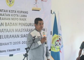 Camat Kota Lama Lantik BP LPM dan Kelurahan Siaga Kelurahan Nefonaek