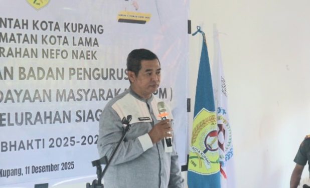Camat Kota Lama Lantik BP LPM dan Kelurahan Siaga Kelurahan Nefonaek