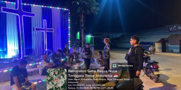 Jelang Paskah, Samapta Polres Sabu Raijua Patroli Semalam Suntuk di Pelabuhan dan Gereja