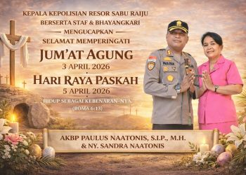 KAPOLRES SABU RAIJUA MENGUCAPKAN SELAMAT MENYONGSONG JUM’AT AGUNG 3 APRIL 2026 & HARI RAYA PASKAH 5 APRIL 2026