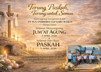 PT PLN (Persero) ULP Sabu Raijua Mengucapkan Selamat Menyongsong Jum’at Agung Dan Hari Raya Paskah 2026