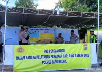 TAK KENAL LELAH – POLISI SABU RAIJUA SIAP JAGA KEAMANAN MOMEN PERAYAAN PASKAH
