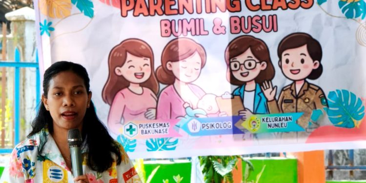 Kelurahan Nunleu Berkolaborasi dengan Puskesmas Bakunase dan Psikolog Gelar Parenting Class Bumil Busui